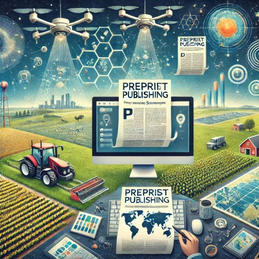 dall·e 2025 01 22 19.45.01 create an illustrative image representing the concept of preprint publishing in agriculture remote sensing and geographic information systems gis 510x510